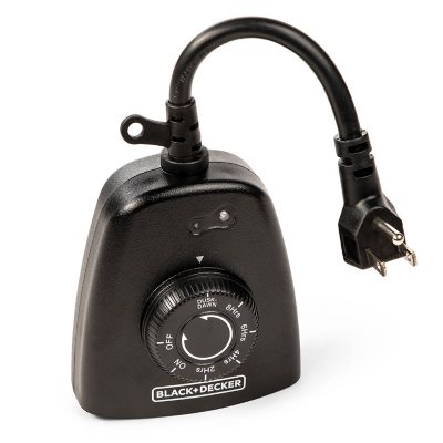 BLACK+DECKER Outdoor Timer with 3 Grounded Outlets - Waterproof