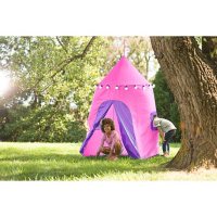 6-Foot Lighted Hideaway Canopy and Backyard Play Space