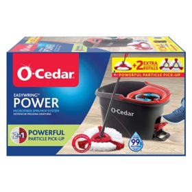 O-Ceader EasyWring Power Microfiber Spin Mop + 2 Refills