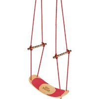 Swingan AirPlank Surfboard Swing With Adjustable Rope - Maple/Red