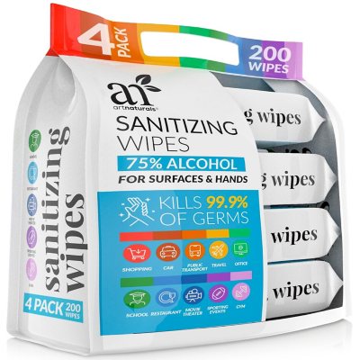 Artnaturals Sanitizing Wipes 50 Ct Ea 4 Pk Sam S Club