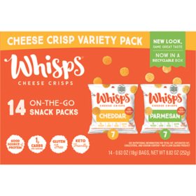 Whisps Parmesan and Cheddar Cheese Crisps Variety Pack (0.63 oz., 14 pk.)