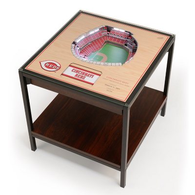 MLB 25-Layer Stadium View Lighted End Table - Cincinnati Reds:- Cincinnati Reds
