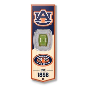 YouTheFan Auburn Tigers 6"x19" 3D Stadium View Banner