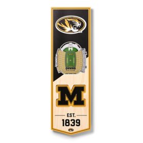 YouTheFan Missouri Tigers 6"x19" 3D Stadium View Banner