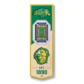 YouTheFan North Dakota State Bison 6"x19" 3D Stadium View Banner