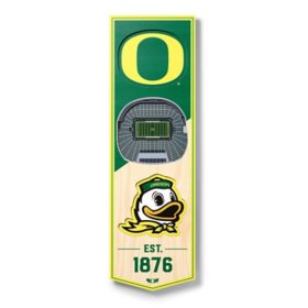 YouTheFan Oregon Ducks 6"x19" 3D Stadium View Banner
