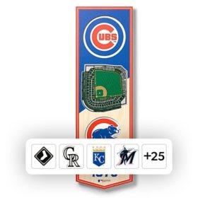 YouTheFan MLB  6"x19" 3D Stadium View Banner, Assorted Teams