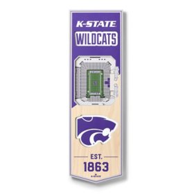 YouTheFan Kansas State Wildcats 6"x19" 3D Stadium View Banner