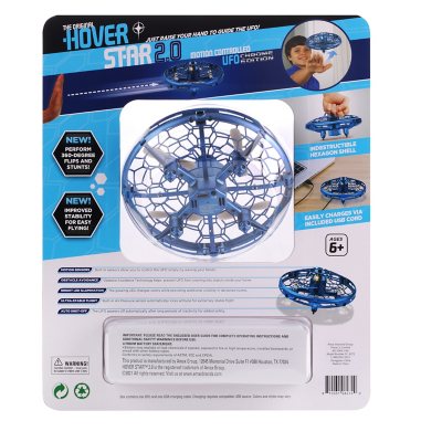 Details about   Hover Star Motion Controlled UFO R/C Drone Blue Ages 6 Super-easy Preowned 