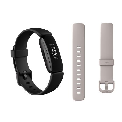 Black & White Fitbit Versa Activity Tracker with Bonus Large Band 