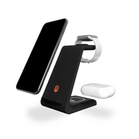 STM ChargeTree Multi-Device Wireless Qi Certified 3-in-1 Charging Stand (Black)