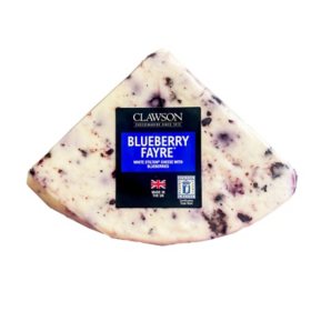 Clawson White Stilton Cheese with Blueberries, 1 lb.