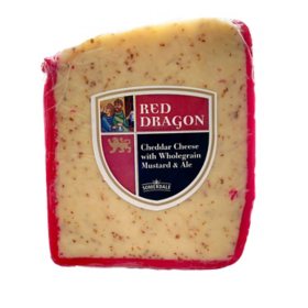 Somerdale Red Dragon Cheddar Cheese with Wholegrain Mustard and Ale, 1.125 lbs.