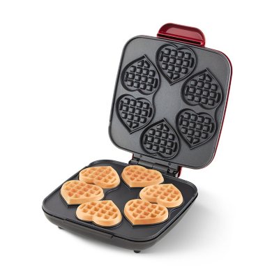 Dash Heart Miniature Waffle Maker with Heart Print Lid - Sam's Club