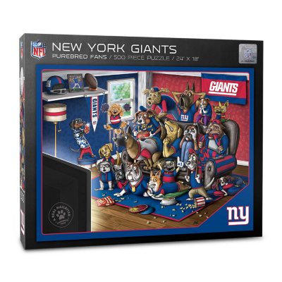 NFL Purebred Fans 500pc Puzzle - 'A Real Nailbiter' - New York Giants:- New York Giants