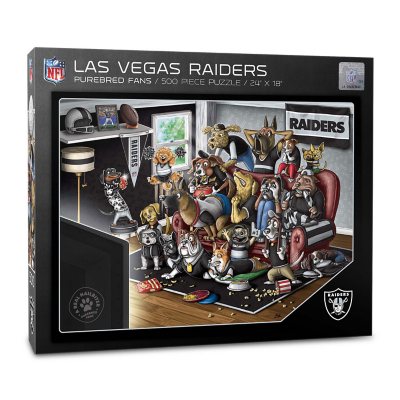 NFL Purebred Fans 500pc Puzzle - 'A Real Nailbiter' - Las Vegas Raiders:- Las Vegas Raiders