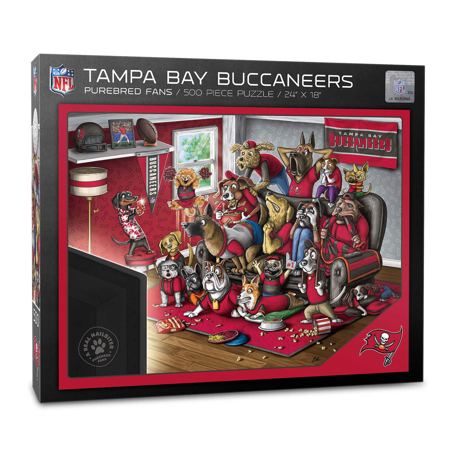 NFL Purebred Fans 500pc Puzzle - 'A Real Nailbiter' - Tampa Bay Buccaneers