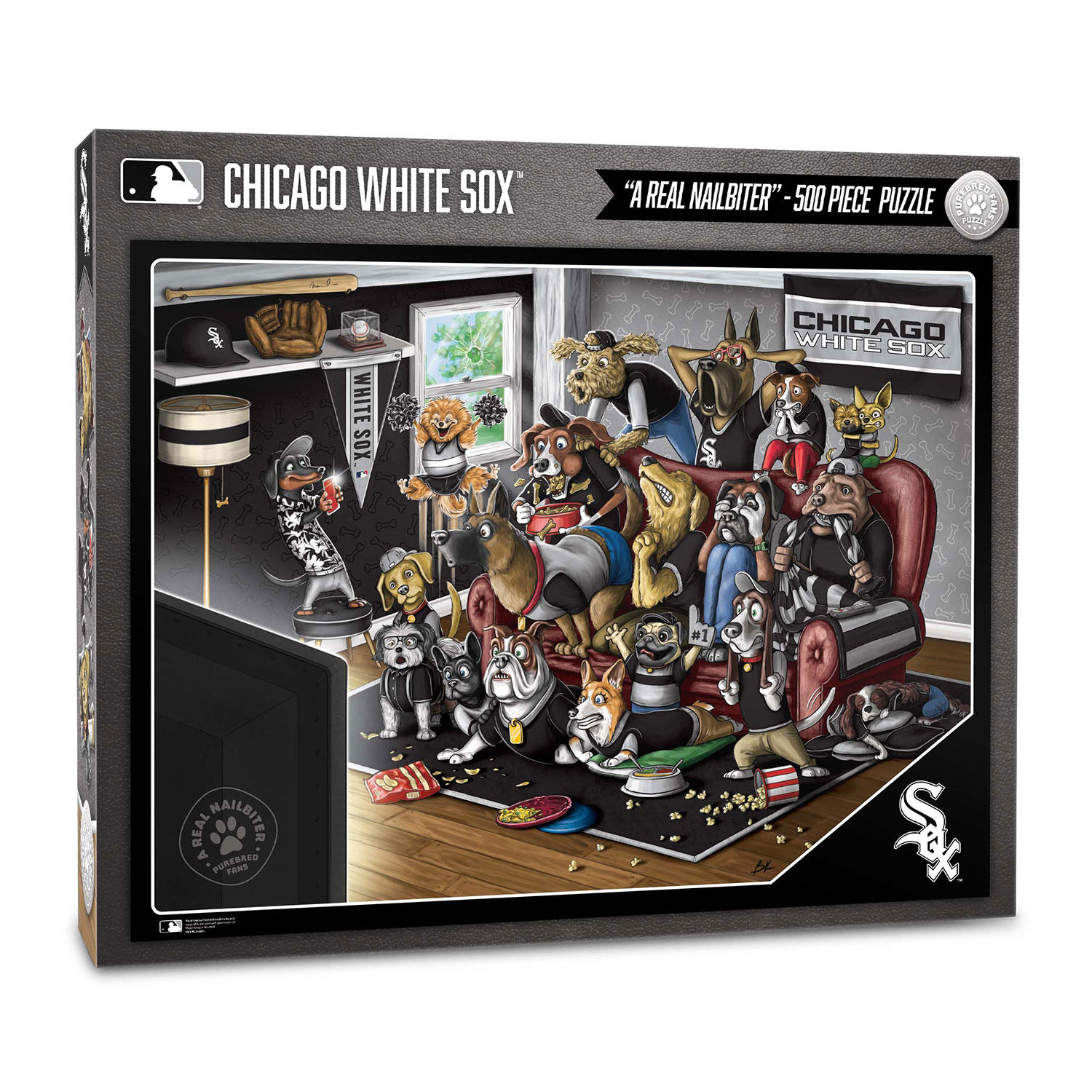 MLB Purebred Fans 500pc Puzzle - 'A Real Nailbiter' - Chicago White Sox