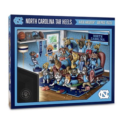 NCAA Purebred Fans 500pc Puzzle - 'A Real Nailbiter' - North Carolina Tar Heels:- North Carolina Tar Heels