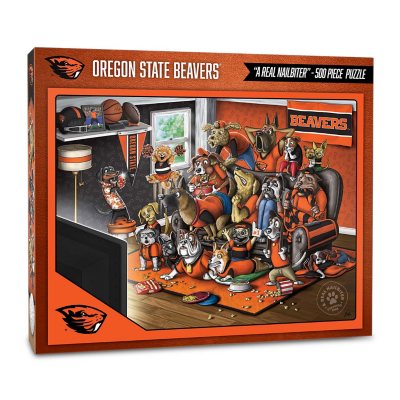NCAA Purebred Fans 500pc Puzzle - 'A Real Nailbiter' - Oregon State Beavers:- Oregon State Beavers
