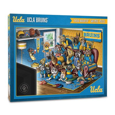 NCAA Purebred Fans 500pc Puzzle - 'A Real Nailbiter' - UCLA Bruins:- UCLA Bruins