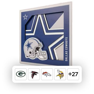 YouTheFan NFL 12” x 12” 3D Logo Wall Art - Sam's Club