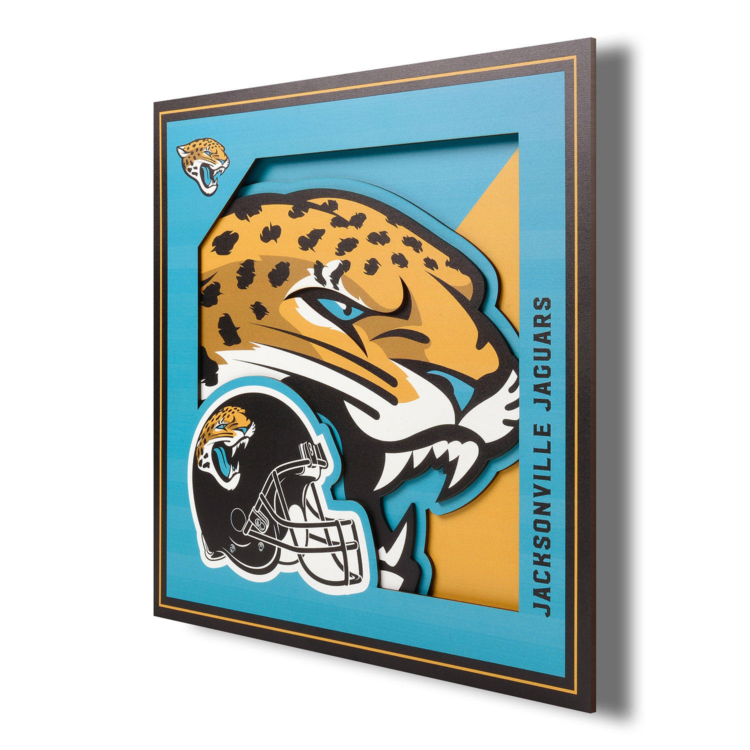 NFL 3D Logo Wall Art 12X12 - Jacksonville Jaguars