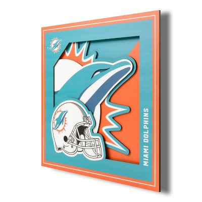 NFL 3D Logo Wall Art 12X12 - Miami Dolphins