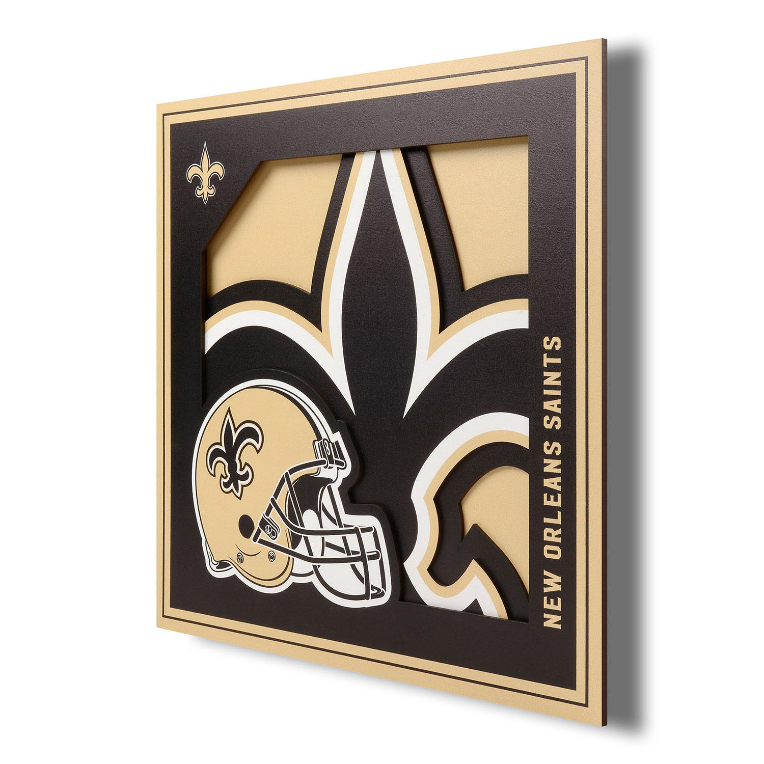 NFL 3D Logo Wall Art 12X12 - New Orleans Saints