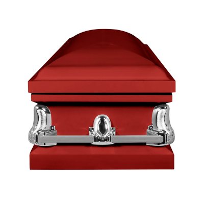 Red, variant on Titan Casket Heritage Steel Funeral Casket