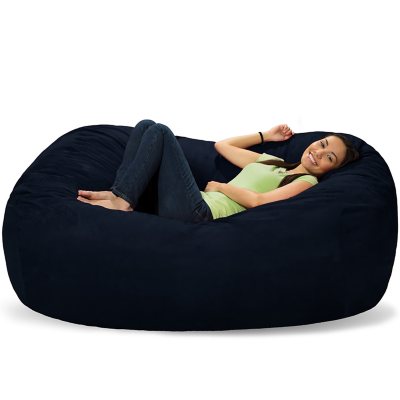 5' Large Bean Bag Chair with Memory Foam Filling and Washable Cover  Charcoal - Relax Sacks