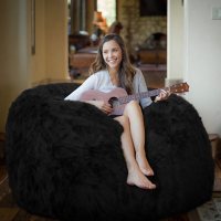 Comfy Sacks 5' Long Faux Fur Memory Foam Bean Bag Chair (Assorted Colors)
