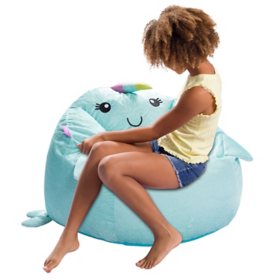 Posh Creations Narwhal Bean Bag Chair for Kids