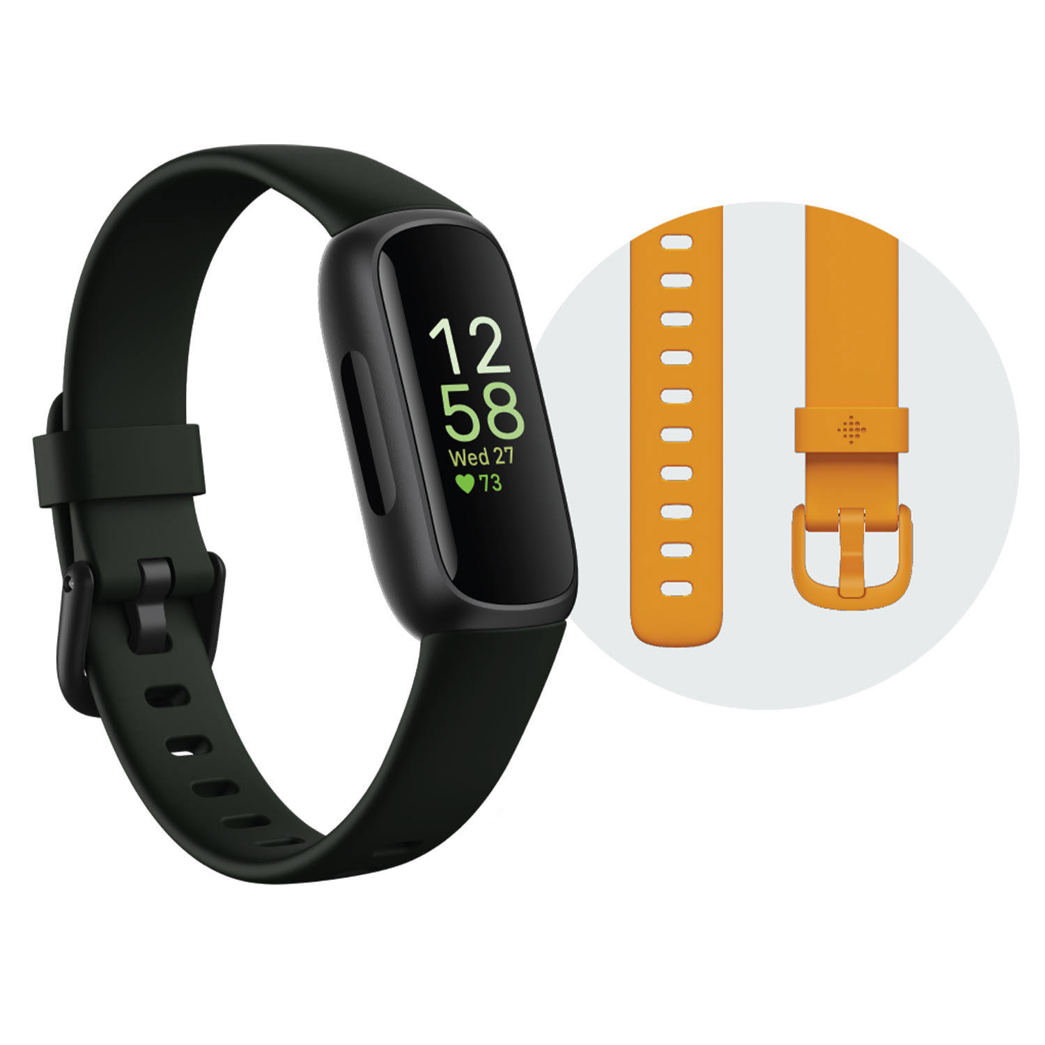 Fitbit Inspire 3 Health & Fitness Tracker Bundle Midnight Zen/Black, One Size - Bonus Band Included