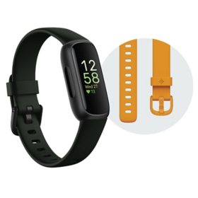 Fitbit Inspire 3 Health and Fitness Tracker Bundle Midnight Zen/Black, One Size - Bonus Band Included 		