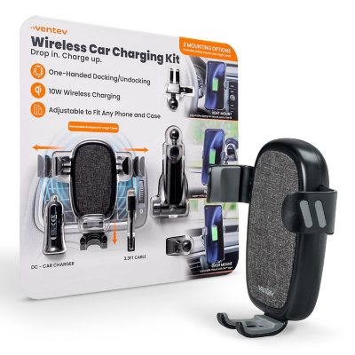 Ventev Wireless Qi Car Charging Kit with 3 Mounting Options - Sam's Club