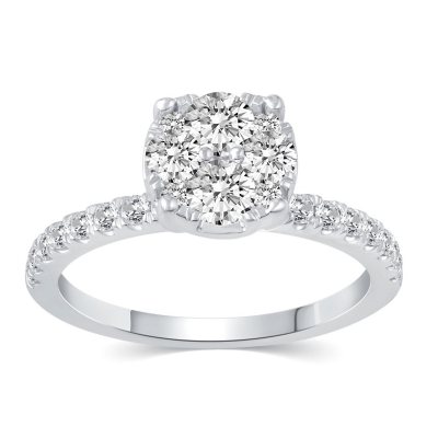 14kt White Gold 1.00ct Round Solitaire Diamond Engagement Ring –  Independent Jewellers