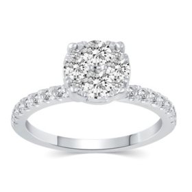 1.00 CT. T.W.  Diamond Grand Round Shaped Composite Engagement Ring in 14K Gold			
