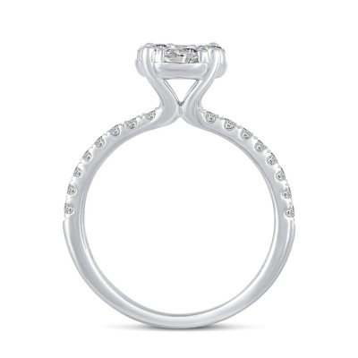 1.00 CT. T.W. Round Cut Cluster Diamond Ring in 14K Gold