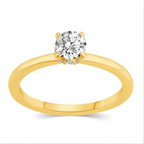 0.60 CT. T.W. Diamond Modern Solitaire Engagement Ring In 14K Gold				