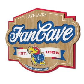 YouTheFan Kansas Jayhawks 17"x12.5" 3D Multi-Layered Fan Cave Sign