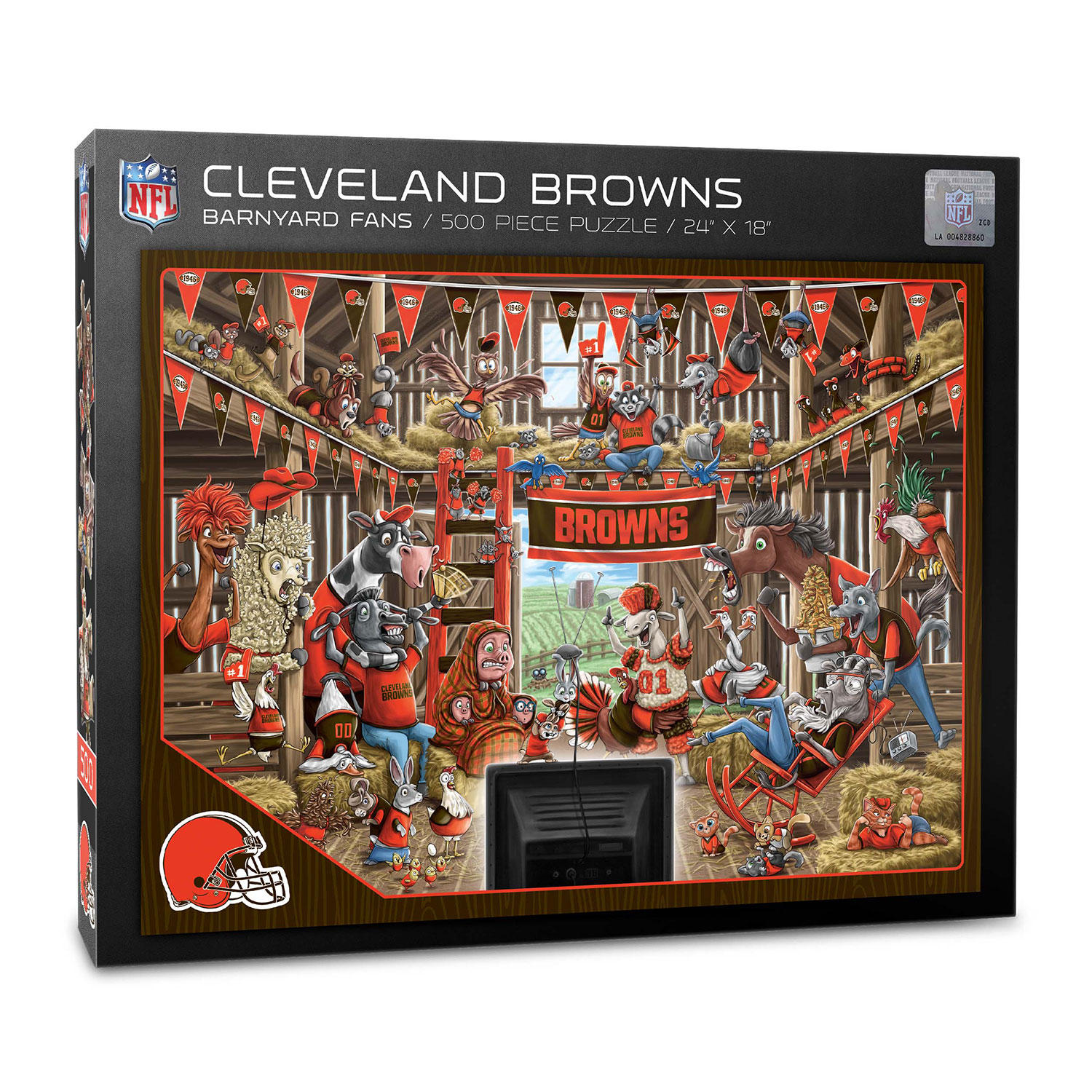 NFL Barnyard Fans 500pc Puzzle - Cleveland Browns
