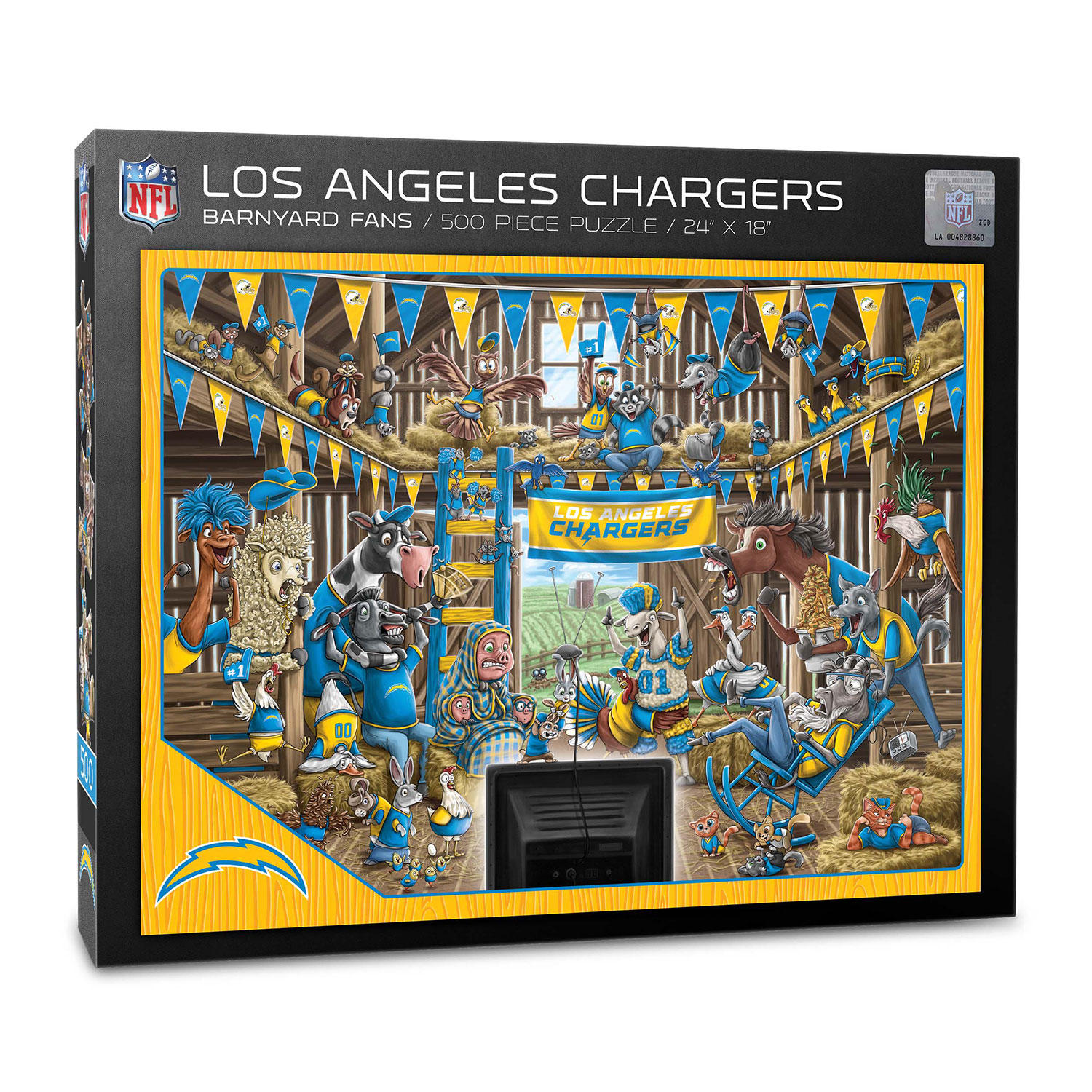 NFL Barnyard Fans 500pc Puzzle - Los Angeles Chargers