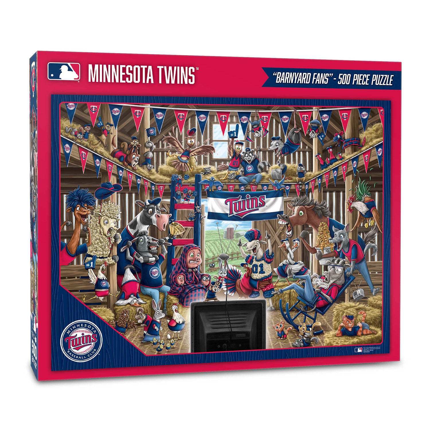 MLB Barnyard Fans 500pc Puzzle - Minnesota Twins