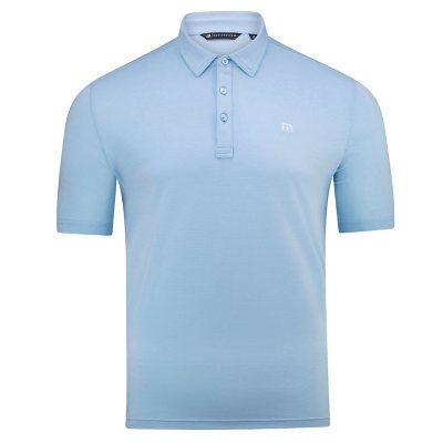 Travis Mathew Heater Polo - Heather Blue M:- Heather Blue, M