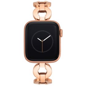 Anne Klein Round Link Bracelet Band in Rose Gold-Tone for Apple Watch®		
