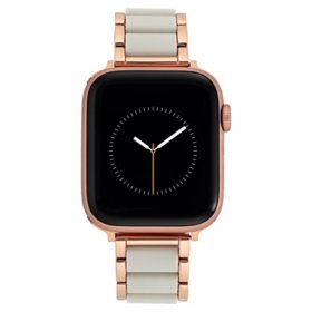 Anne Klein Ceramic Bracelet Band in Rose Gold-Tone and Cream for Apple Watch®		