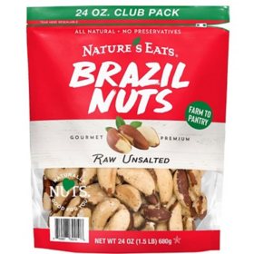 Nature's Eats Raw Unsalted Brazil Nuts 24 oz.