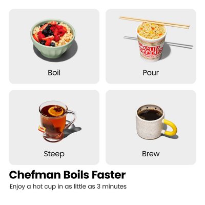 Chefman Easy-Steep Black Digital Kettle + Reviews